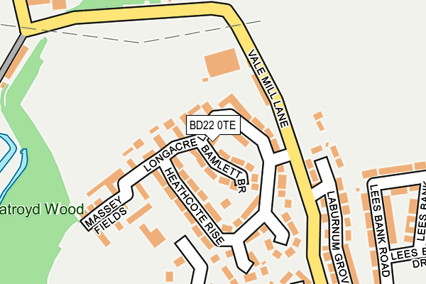 BD22 0TE map - OS OpenMap – Local (Ordnance Survey)