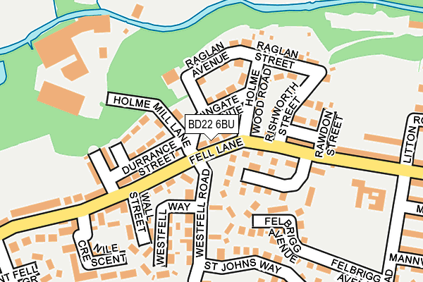 BD22 6BU map - OS OpenMap – Local (Ordnance Survey)