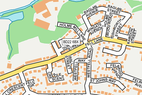 BD22 6BX map - OS OpenMap – Local (Ordnance Survey)