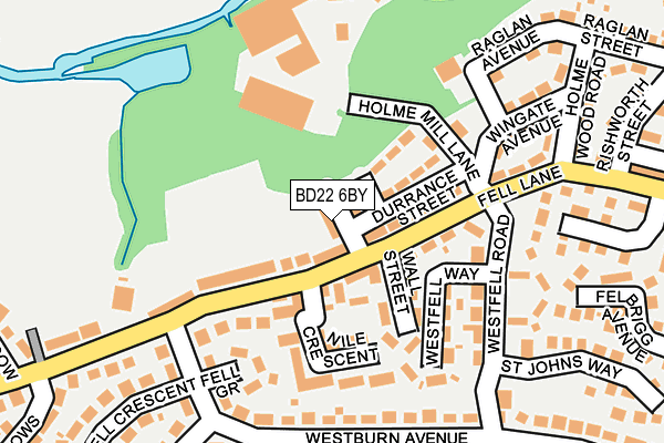 BD22 6BY map - OS OpenMap – Local (Ordnance Survey)