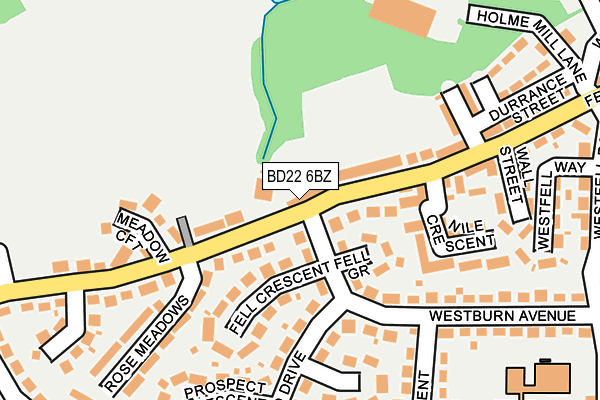 BD22 6BZ map - OS OpenMap – Local (Ordnance Survey)