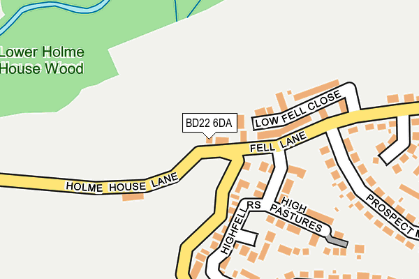 BD22 6DA map - OS OpenMap – Local (Ordnance Survey)