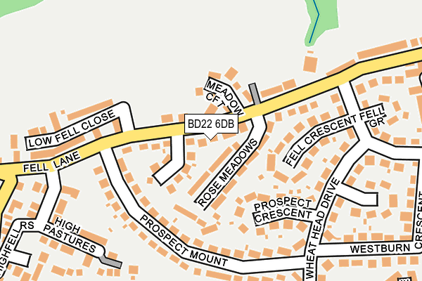 BD22 6DB map - OS OpenMap – Local (Ordnance Survey)