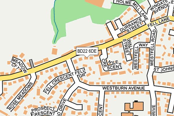 BD22 6DE map - OS OpenMap – Local (Ordnance Survey)