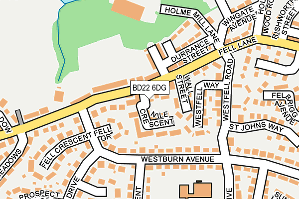 BD22 6DG map - OS OpenMap – Local (Ordnance Survey)