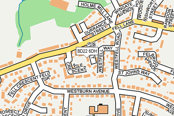 BD22 6DH map - OS OpenMap – Local (Ordnance Survey)