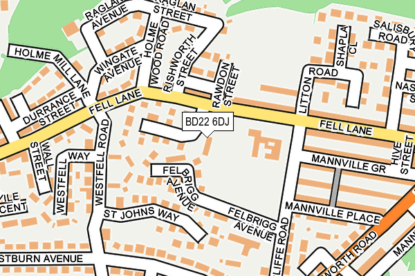 BD22 6DJ map - OS OpenMap – Local (Ordnance Survey)