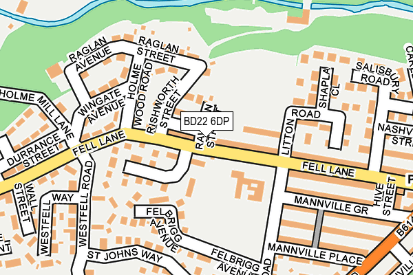 BD22 6DP map - OS OpenMap – Local (Ordnance Survey)