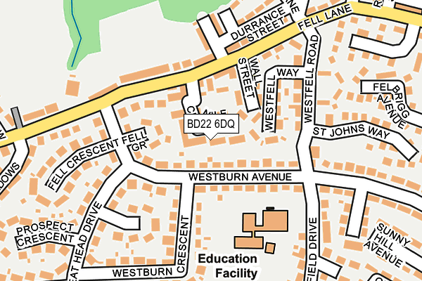 BD22 6DQ map - OS OpenMap – Local (Ordnance Survey)