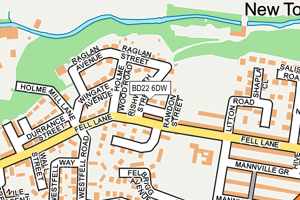 BD22 6DW map - OS OpenMap – Local (Ordnance Survey)