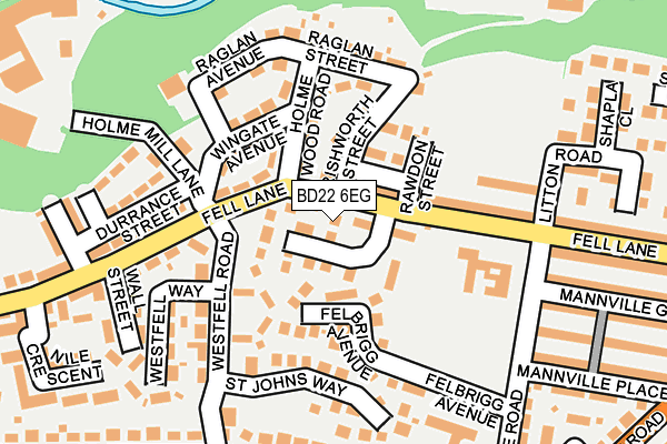 BD22 6EG map - OS OpenMap – Local (Ordnance Survey)
