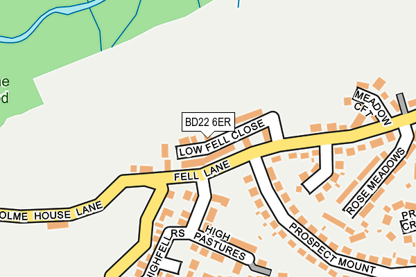 BD22 6ER map - OS OpenMap – Local (Ordnance Survey)