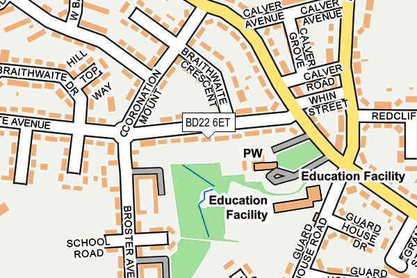 BD22 6ET map - OS OpenMap – Local (Ordnance Survey)