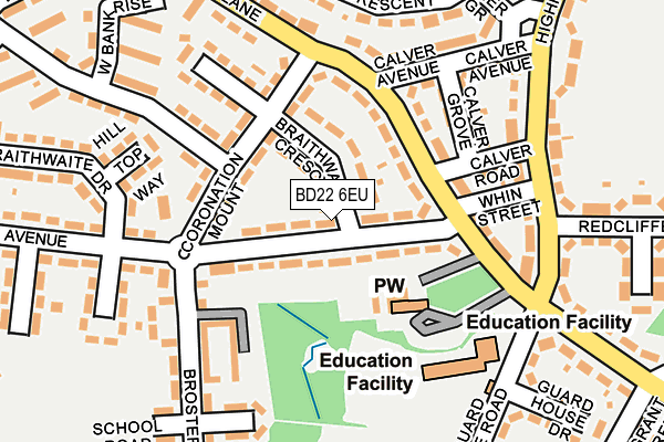 BD22 6EU map - OS OpenMap – Local (Ordnance Survey)