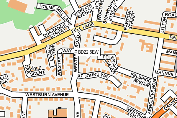 BD22 6EW map - OS OpenMap – Local (Ordnance Survey)