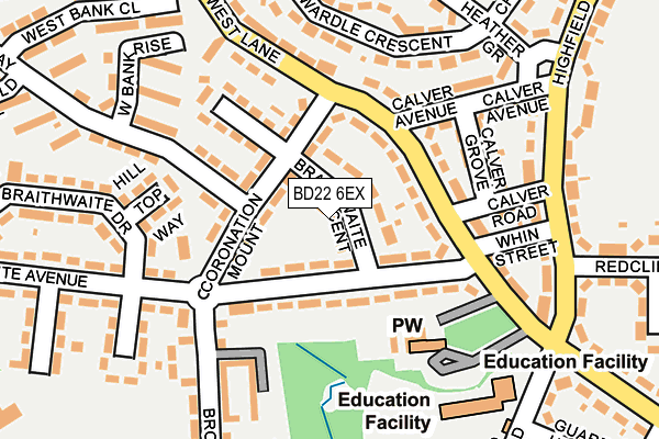 BD22 6EX map - OS OpenMap – Local (Ordnance Survey)