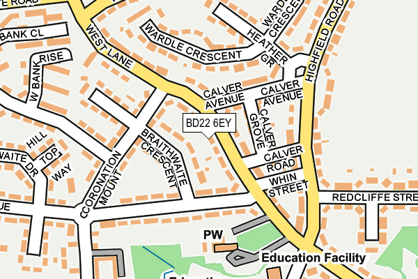 BD22 6EY map - OS OpenMap – Local (Ordnance Survey)