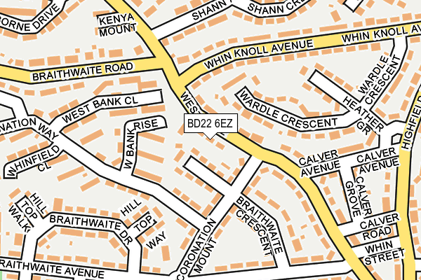 BD22 6EZ map - OS OpenMap – Local (Ordnance Survey)