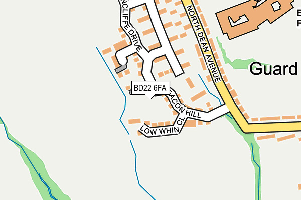 BD22 6FA map - OS OpenMap – Local (Ordnance Survey)