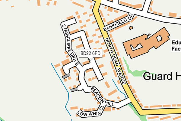 BD22 6FD map - OS OpenMap – Local (Ordnance Survey)