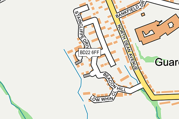 BD22 6FF map - OS OpenMap – Local (Ordnance Survey)
