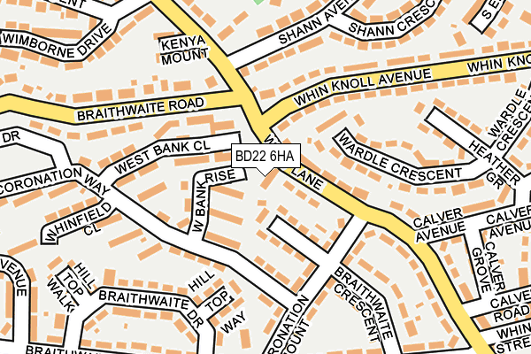 BD22 6HA map - OS OpenMap – Local (Ordnance Survey)