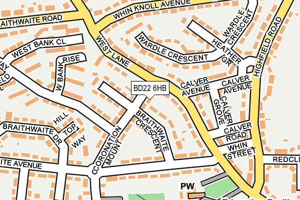 BD22 6HB map - OS OpenMap – Local (Ordnance Survey)