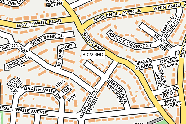 BD22 6HD map - OS OpenMap – Local (Ordnance Survey)