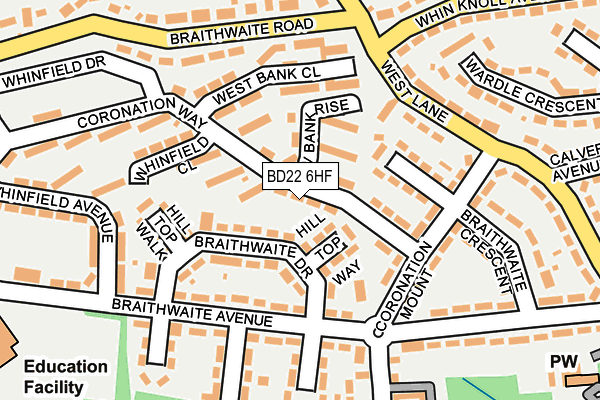BD22 6HF map - OS OpenMap – Local (Ordnance Survey)