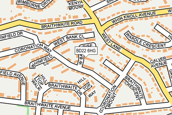 BD22 6HG map - OS OpenMap – Local (Ordnance Survey)
