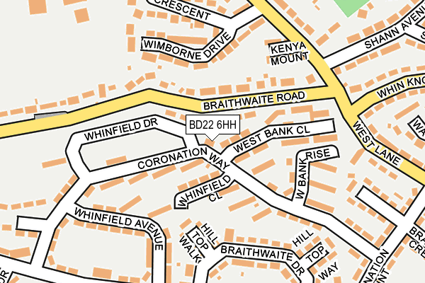 BD22 6HH map - OS OpenMap – Local (Ordnance Survey)