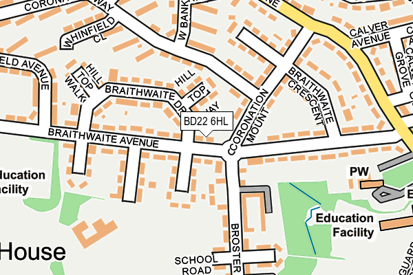BD22 6HL map - OS OpenMap – Local (Ordnance Survey)