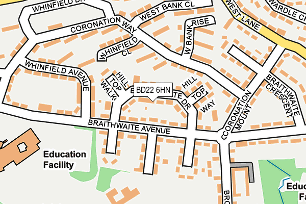 BD22 6HN map - OS OpenMap – Local (Ordnance Survey)