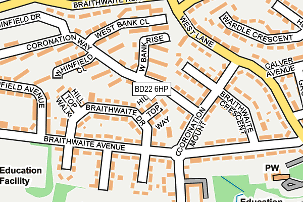 BD22 6HP map - OS OpenMap – Local (Ordnance Survey)