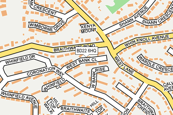 BD22 6HQ map - OS OpenMap – Local (Ordnance Survey)