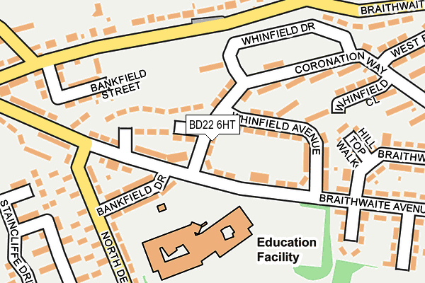 BD22 6HT map - OS OpenMap – Local (Ordnance Survey)