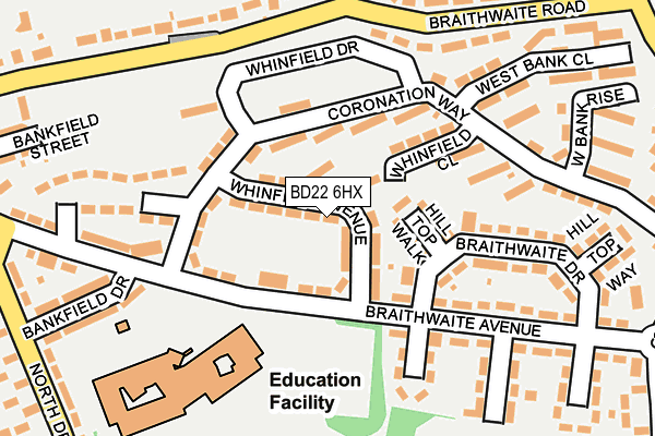 BD22 6HX map - OS OpenMap – Local (Ordnance Survey)
