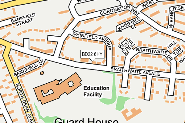 BD22 6HY map - OS OpenMap – Local (Ordnance Survey)