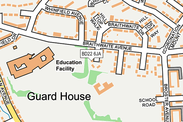 BD22 6JA map - OS OpenMap – Local (Ordnance Survey)