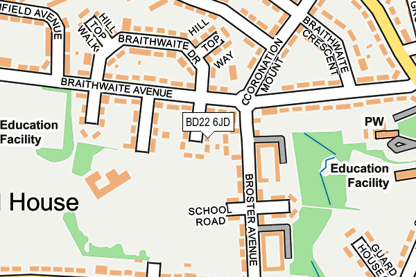 BD22 6JD map - OS OpenMap – Local (Ordnance Survey)