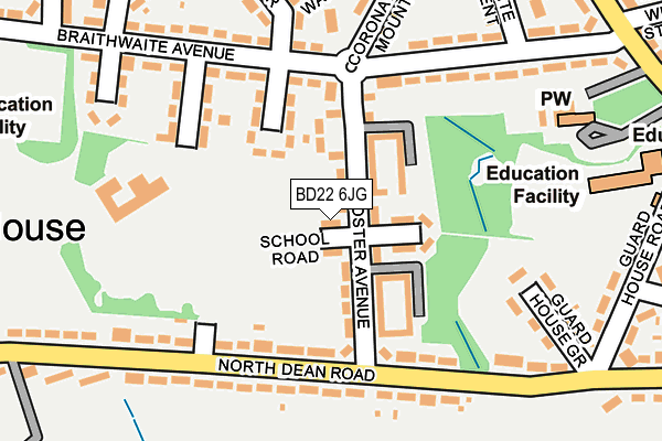 BD22 6JG map - OS OpenMap – Local (Ordnance Survey)