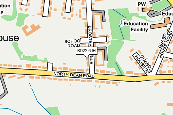 BD22 6JH map - OS OpenMap – Local (Ordnance Survey)