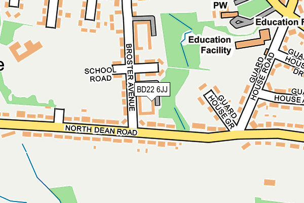 BD22 6JJ map - OS OpenMap – Local (Ordnance Survey)