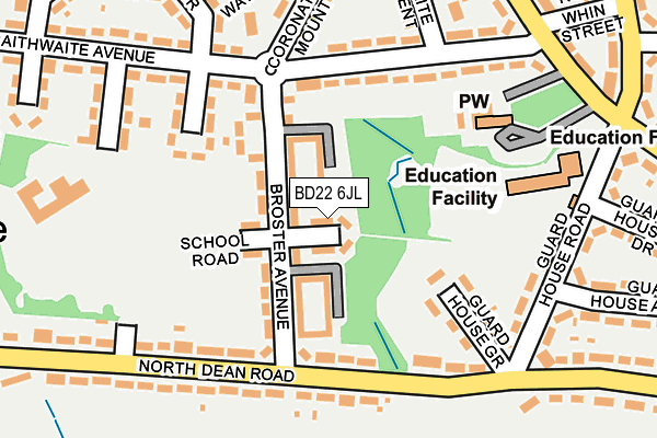 BD22 6JL map - OS OpenMap – Local (Ordnance Survey)