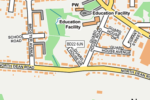 BD22 6JN map - OS OpenMap – Local (Ordnance Survey)