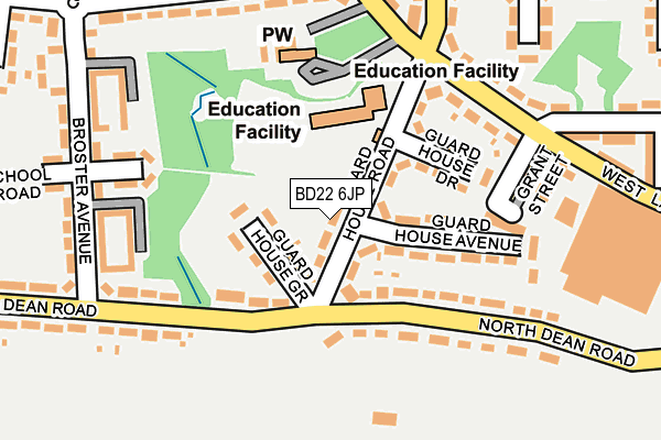 BD22 6JP map - OS OpenMap – Local (Ordnance Survey)