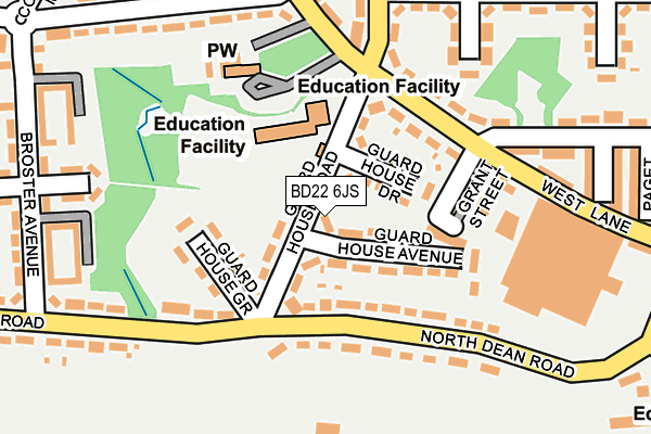 BD22 6JS map - OS OpenMap – Local (Ordnance Survey)