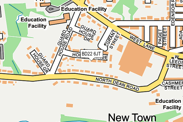 BD22 6JT map - OS OpenMap – Local (Ordnance Survey)