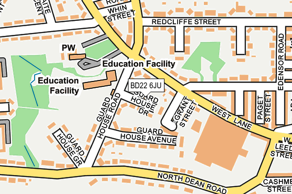 BD22 6JU map - OS OpenMap – Local (Ordnance Survey)