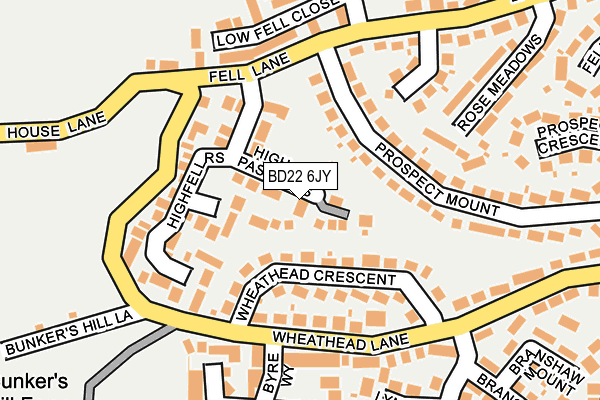BD22 6JY map - OS OpenMap – Local (Ordnance Survey)